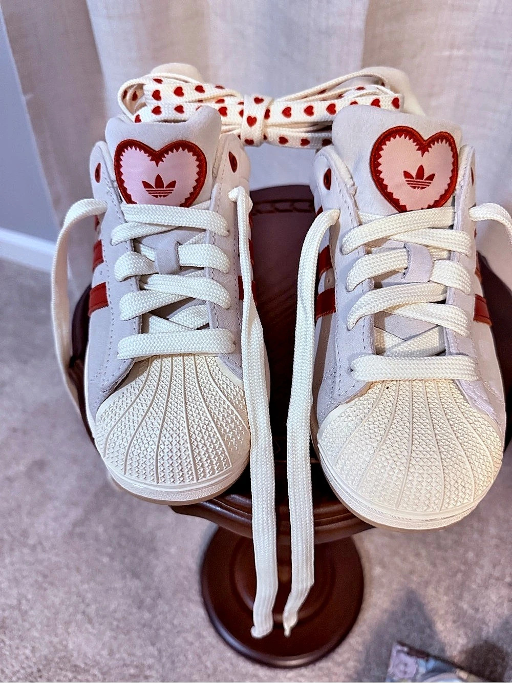 adidas Superstar Sneakers White & Red Like New